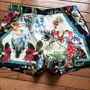 Tropical High Waist Women's Shorts
